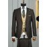 Roderick Brown Peaked Lapel Three Pieces Business Men Suits