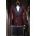 Larry Burgundy Shawl Lapel Double Breasted Wedding Men Suits