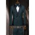 Nathaniel Dark Green Shawl Lapel Double Breasted Wedding Men Suits