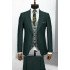 Adair Dark Green Peaked Lapel Three Pieces Business Men Suits