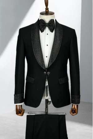 Darren Black Shawl Lapel Wedding Men Suits Darren Black Shawl Lapel Wedding Men Suits