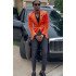 Adair Orange Notched Lapel Velvet Men Suits