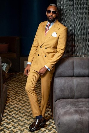 Ford Yellow Peaked Lapel Double Breasted Prom Men Suits Ford Yellow Peaked Lapel Double Breasted Prom Men Suits