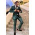 Barnett Fashion Dark Green Notched Lapel Men Suits