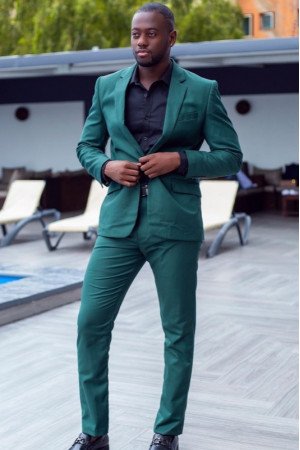 Carl Dark Green Notched Lapel Men Suits Carl Dark Green Notched Lapel Men Suits