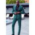 Carl Dark Green Notched Lapel Men Suits