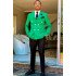 Harley Green Peaked Lapel Double Breasted Prom Men Suits