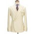 Ivan Off White Peaked Lapel Business Men Suits