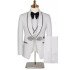 Wallace White Shawl Lapel Three Pieces Wedding Men Suits