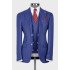 Goddard Blue Striped Peaked Lapel Three Pieces Business Men Suits