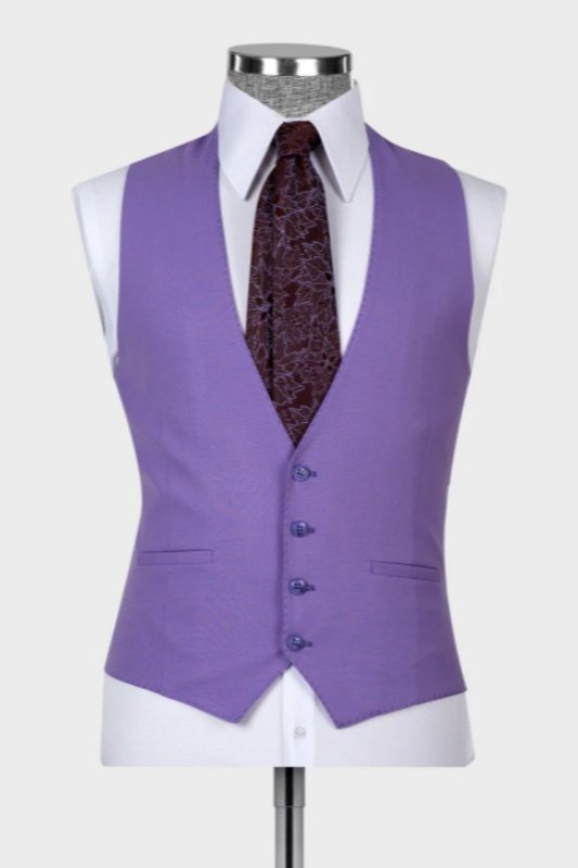Jim Light Purple Peaked Lapel Three Pieces Wedding Men Suits Jim Light Purple Peaked Lapel Three Pieces Wedding Men Suits