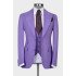 Jim Light Purple Peaked Lapel Three Pieces Wedding Men Suits