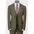 Powell Green Peaked Lapel Three Pieces Business Men Suits