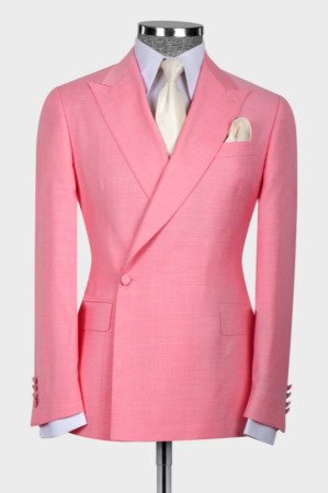 Richie Pink Peaked Lapel Wedding Suits For Men  Richie Pink Peaked Lapel Wedding Suits For Men