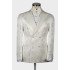 Erica White Jaquard Peaked Lapel Double Breasted Wedding Men Suits