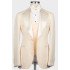 Jo Light Champagne Notched Lapel Three Pieces Wedding Men Suits