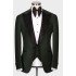 Stan Dark Green Peaked Lapel Three Pieces Business Men Suits
