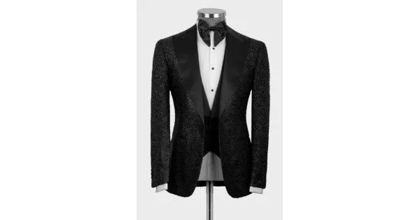 Modern Elegance Sequin Lapel Three-piece Prom Tuxedo