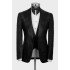 Tim Black Sequins Peaked Lapel Three Pieces Prom Suits For Men 