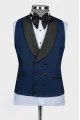 Alger Dark Blue Shawl Lapel Three Pieces Wedding Men Suits Alger Dark Blue Shawl Lapel Three Pieces Wedding Men Suits
