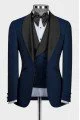 Alger Dark Blue Shawl Lapel Three Pieces Wedding Men Suits Alger Dark Blue Shawl Lapel Three Pieces Wedding Men Suits