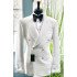 Felix Modern White Shawl Lapel Double Breasted Plaid Wedding Men Suits