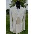 Icholas Newest White Jacquard Peaked Lapel Wedding Men Suits