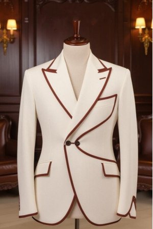 Cameron Stylish Beige Peaked Lapel Best Fitted Prom Men Suits Cameron Stylish Beige Peaked Lapel Best Fitted Prom Men Suits