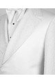 Cedric Chic White Notched Lapel Jacquard Men Suits For Prom Cedric Chic White Notched Lapel Jacquard Men Suits For Prom