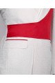Devinb Chic White Notched Lapel Jacquard Prom Men Suits With Red Shoulder
