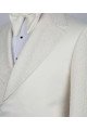 Jensen Chic Ivory Notched Lapel Jacquard Prom Men Suits Jensen Chic Ivory Notched Lapel Jacquard Prom Men Suits