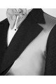 Knight Chic Black Notched Lapel Jacquard Prom Men Suits With Gray Shoulder Knight Chic Black Notched Lapel Jacquard Prom Men Suits With Gray Shoulder
