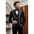 Ramsey Fashion Black Three Pieces Beadings Men Suits For Prom Outfits