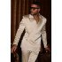 Samuel Fancy Khaki Notched Lapel Satin Men Suits For Prom