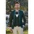 Gene Stylish Dark Green Jacquard Three Pieces Best Fitted Prom Men Suits