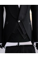 King Modern Black Shawl Lapel Three Pieces Wedding Men Suits
