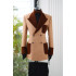 Nigel Handsome Caramel Peaked Lapel Double Breasted Jacquard Men Suits For Prom