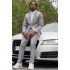 Ira Simple Light Gray Notched Lapel Appliques Men Suits Prom Outfits