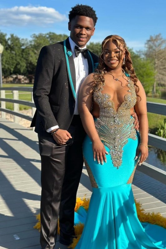 James Chic Black Jacquard Shawl Lapel Slim Fit Men Suits With Teal Edge