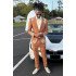 Neal Newest Orange Peaked Lapel Appliques Men Suits Prom Outfits