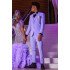 Mandel Handsome Light Purple Notched Lapel Three Pieces Prom Outfits