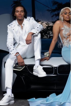 Edward Handsome White Notched Lapel Beadings Prom Men Suits Edward Handsome White Notched Lapel Beadings Prom Men Suits