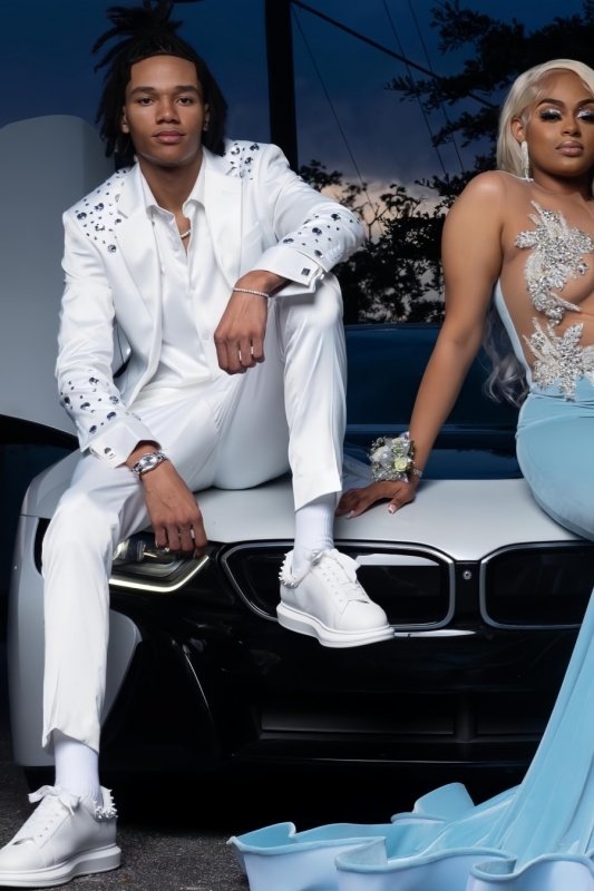 Edward Handsome White Notched Lapel Beadings Prom Men Suits Edward Handsome White Notched Lapel Beadings Prom Men Suits