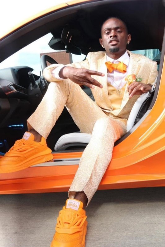 Ford Champagne Notched Lapel Jacquard Three Pieces Men Suits For Prom Ford Champagne Notched Lapel Jacquard Three Pieces Men Suits For Prom