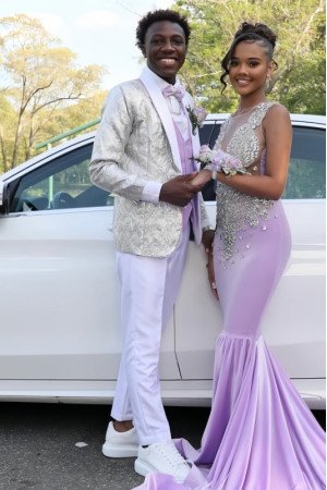 Jay Modern Silver Shawl Lapel Jacquard Three Pieces Prom Men Suits