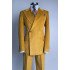 Edgar Chic Gold Peaked Lapel Corduroy Prom Men Suits