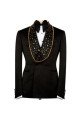 Knox Modern Black Shawl Lapel Double Breasted Wedding Men Suits With Beadings Knox Modern Black Shawl Lapel Double Breasted Wedding Men Suits With Beadings