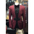 Aaron Stylish Burgundy Shawl Lapel Jacquard Wedding Men Suits