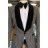 Caden Chic Black Shawl Lapel Dot Best Fitted Wedding Men Suits