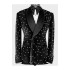 Earl Chic Black Shawl Lapel Velvet Beadings Men Suits